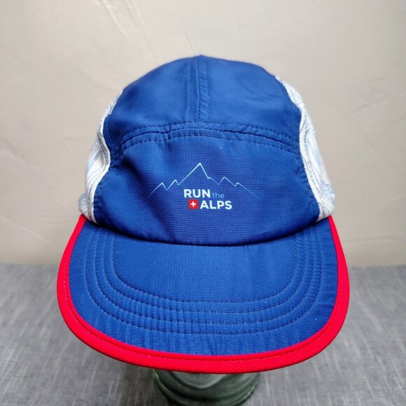 Run the Alps Accessories - Run The Alps Hat Cap Strap Back Red White Blue 5 Panel Trail